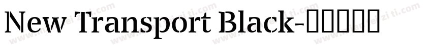 New Transport Black字体转换
